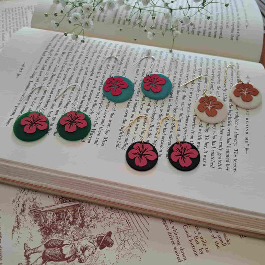 Hibiscus Drop Earrings