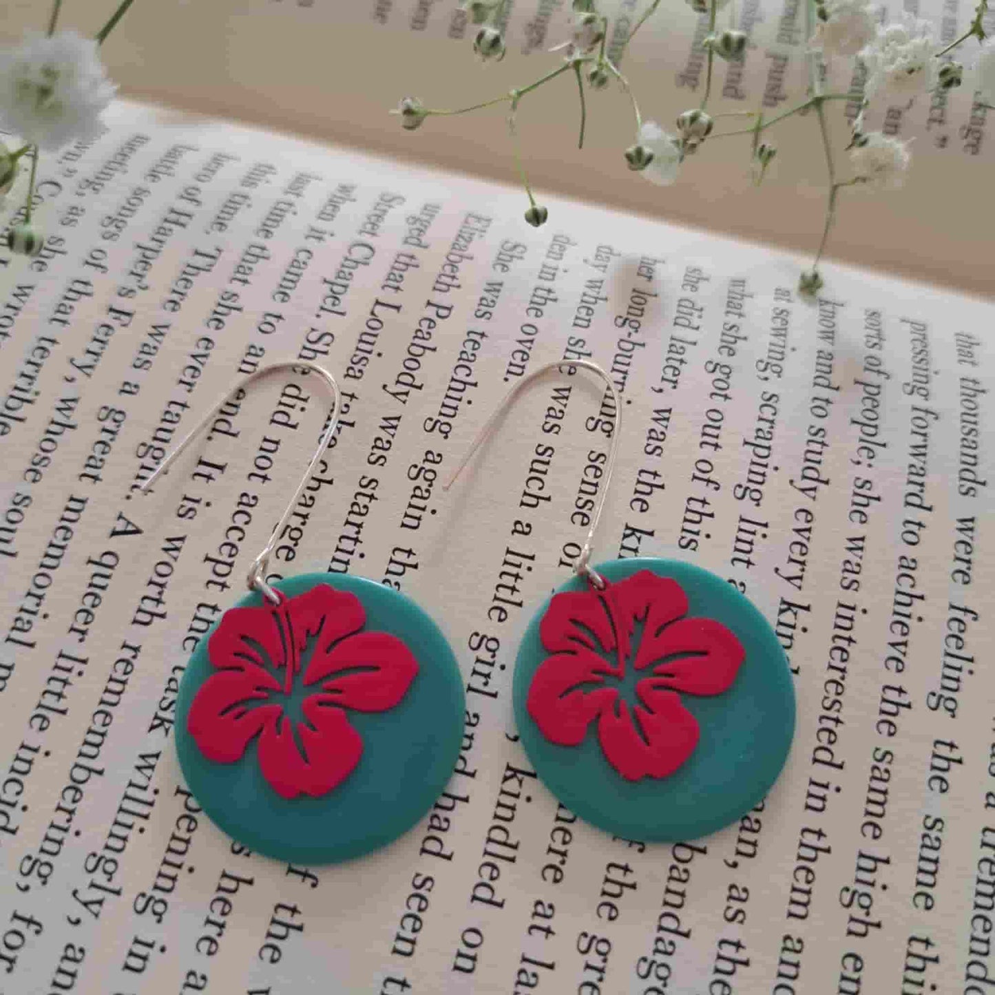Hibiscus Drop Earrings