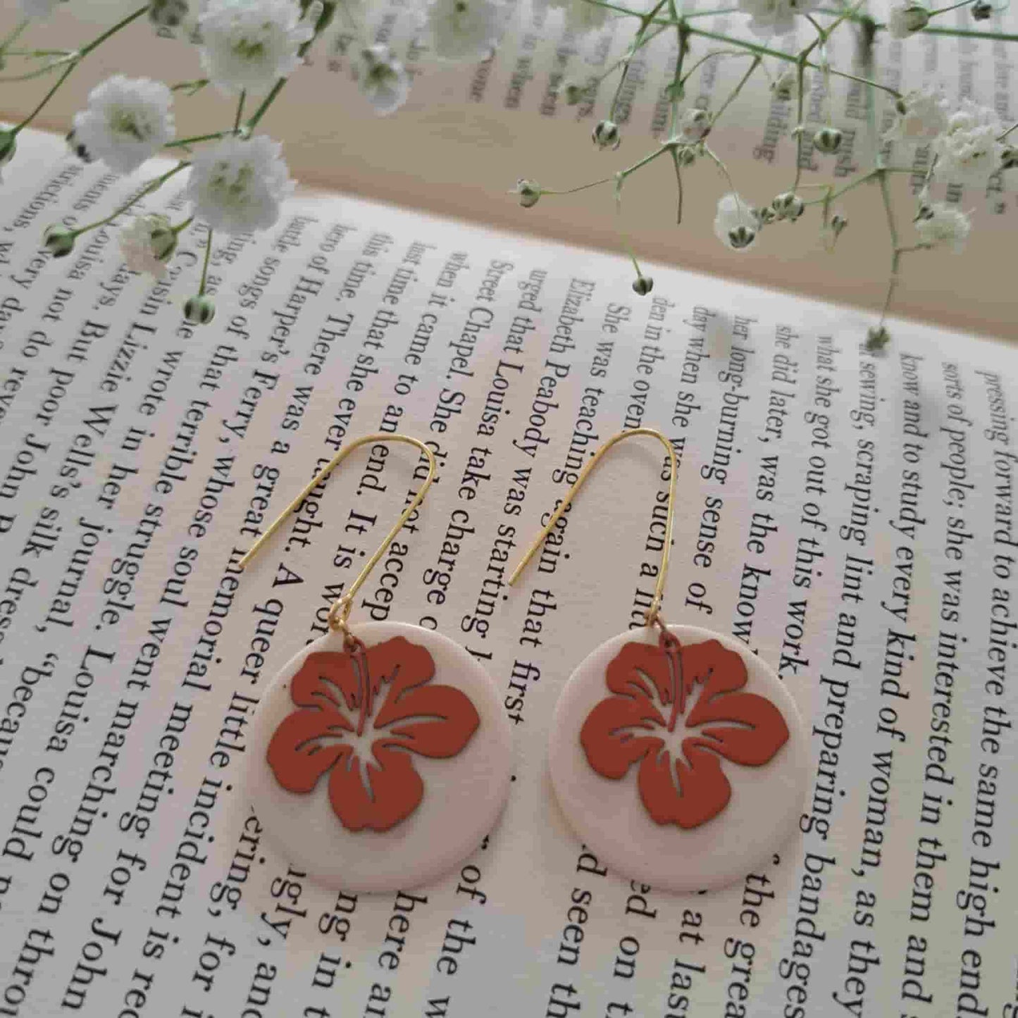 Hibiscus Drop Earrings