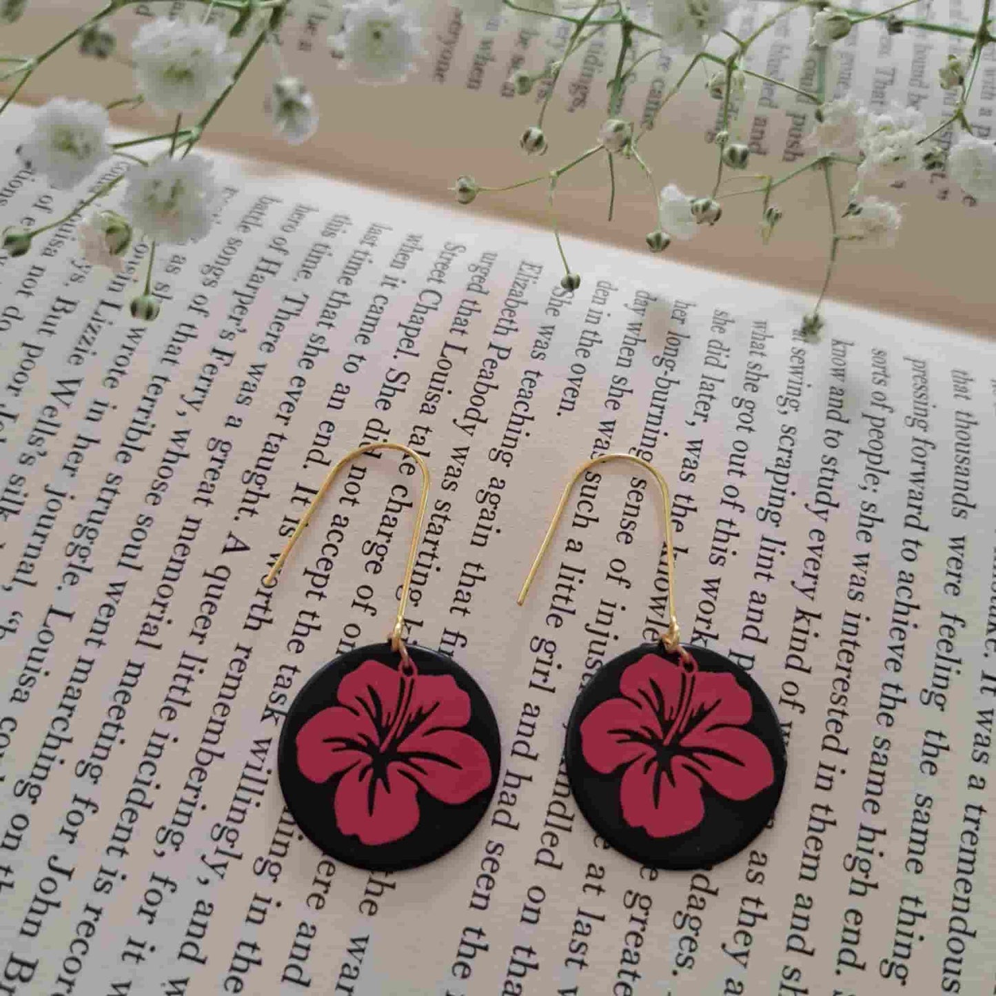 Hibiscus Drop Earrings