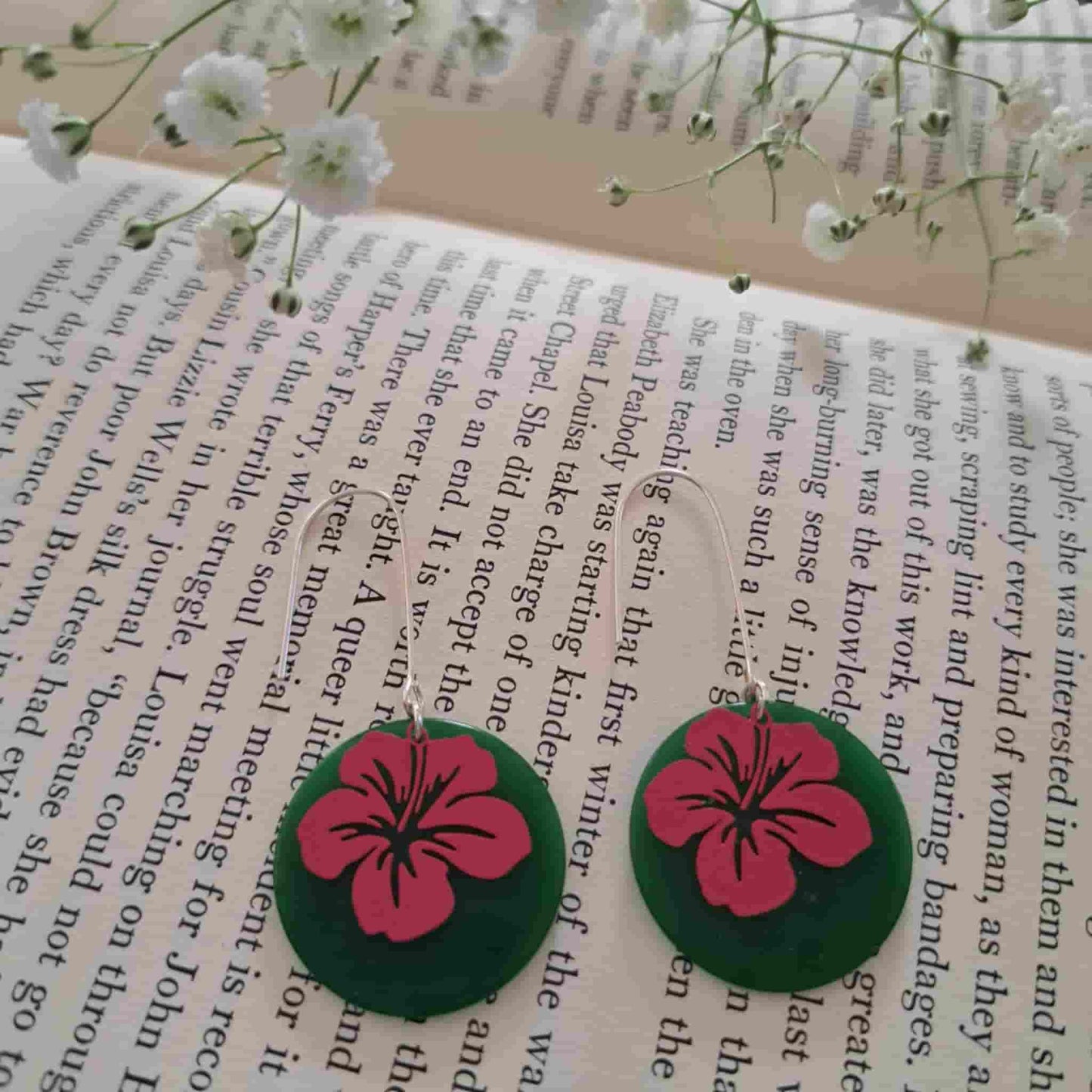 Hibiscus Drop Earrings