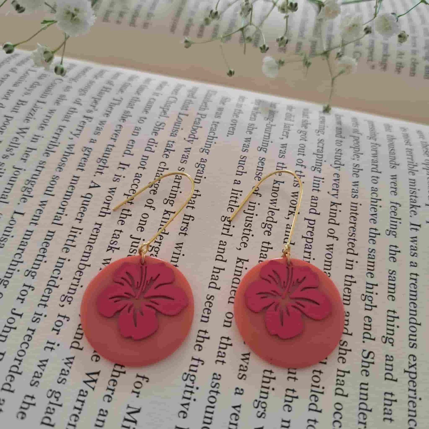 Hibiscus Drop Earrings