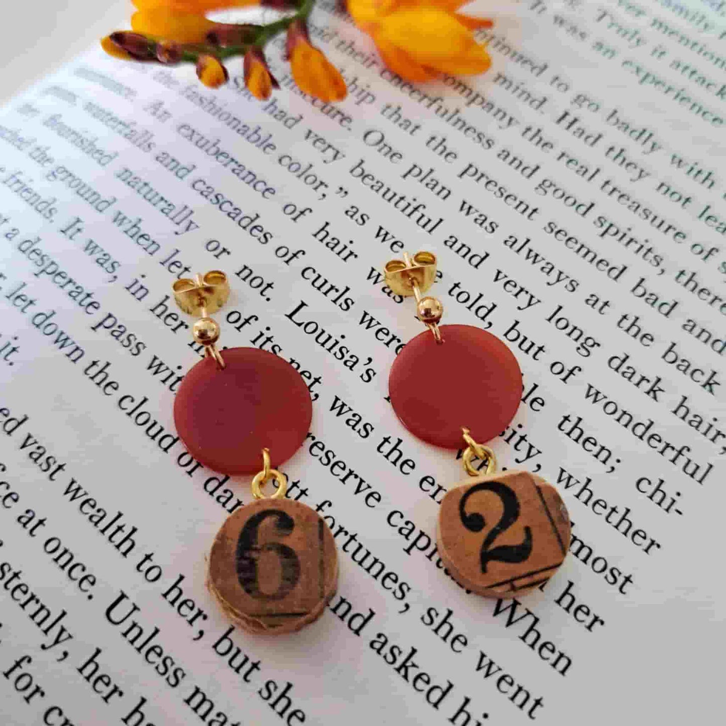 Vintage Ruler Earrings