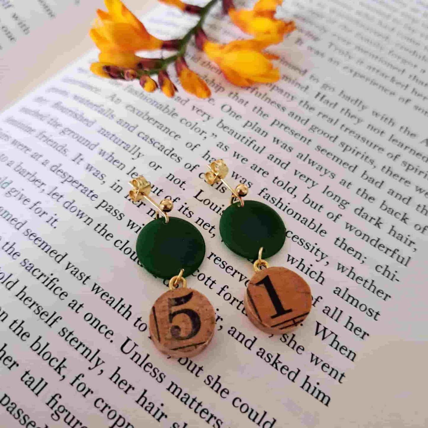 Vintage Ruler Earrings