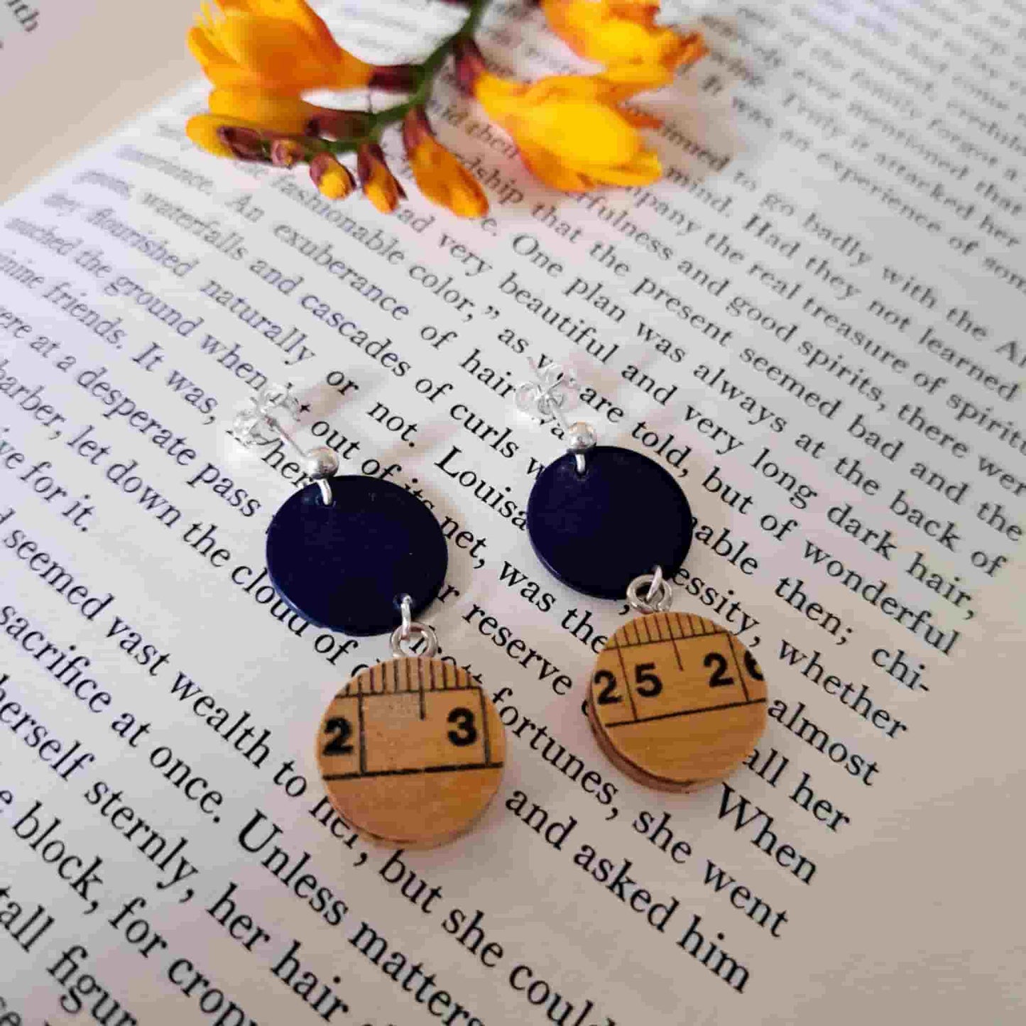 Vintage Ruler Earrings