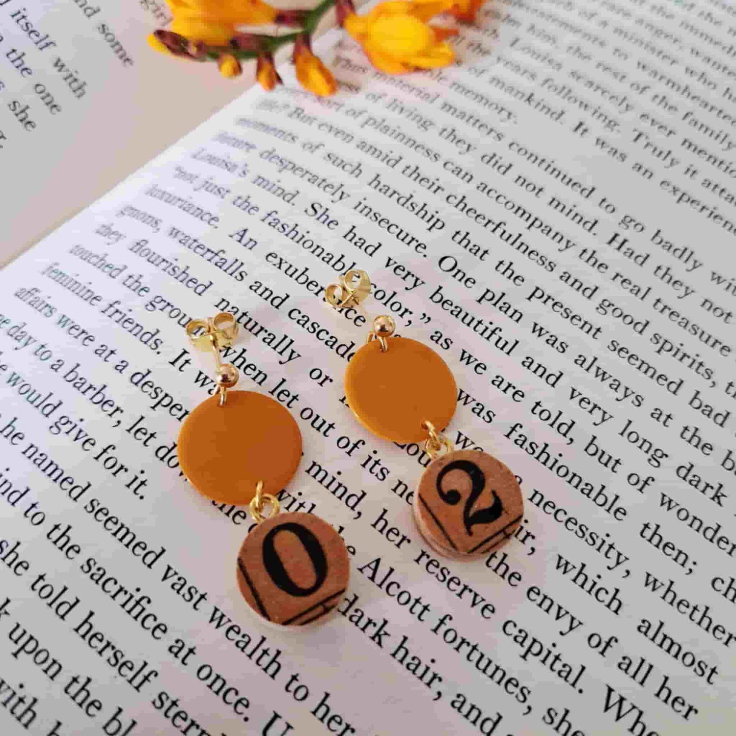 Vintage Ruler Earrings