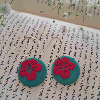 Hibiscus Drop Earrings