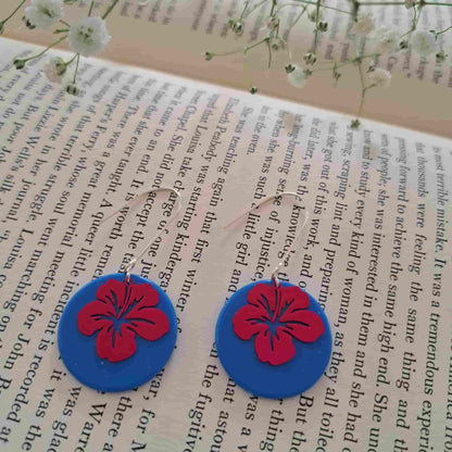 Hibiscus Drop Earrings