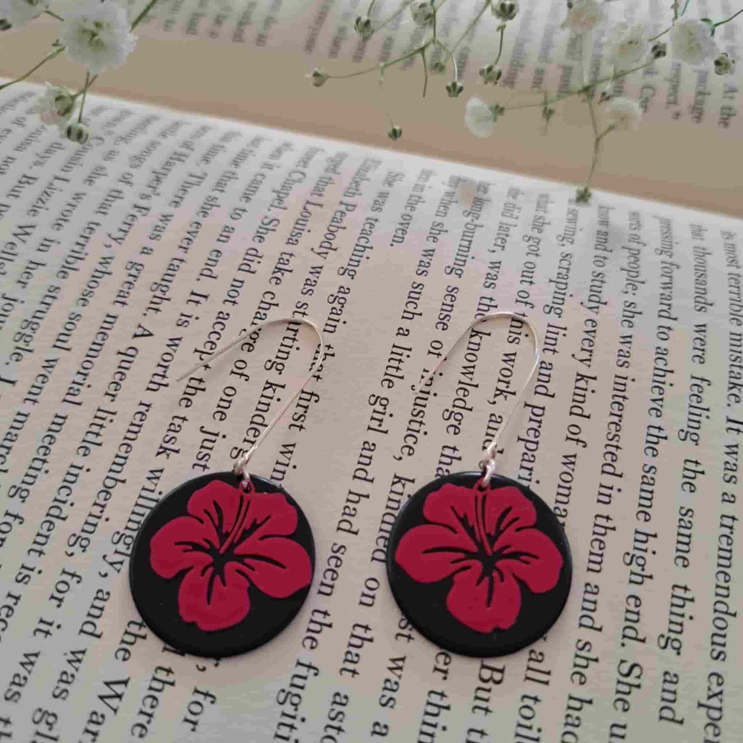 Hibiscus Drop Earrings