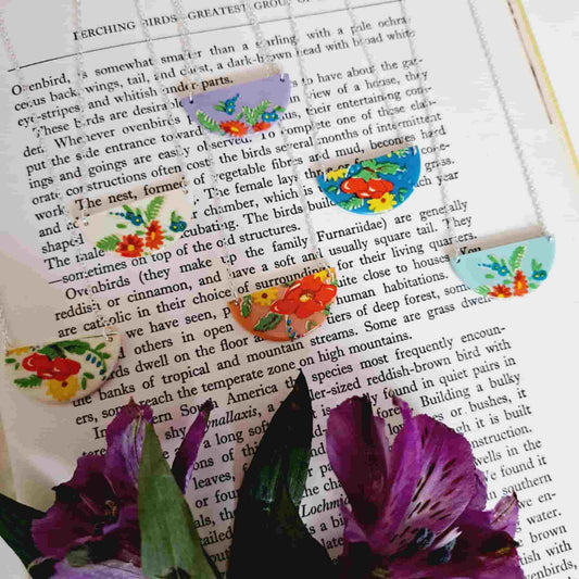 Vintage Floral Segment Necklace