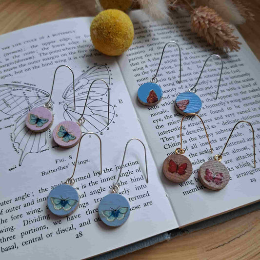 Butterfly Lotto Counter Earrings