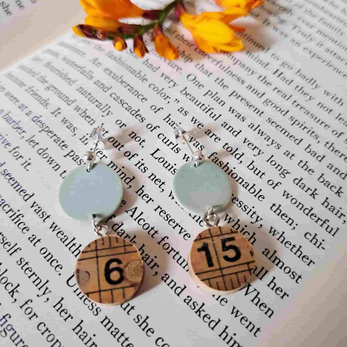 Vintage Ruler Earrings