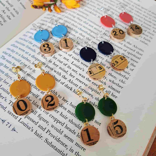 Vintage Ruler Earrings