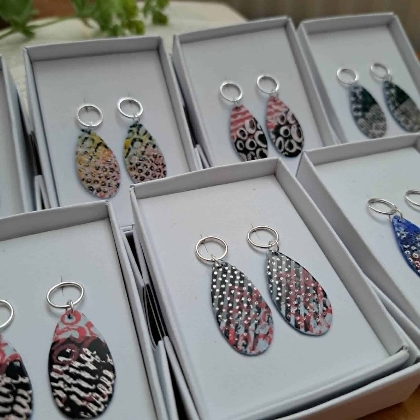 925 Sterling Silver Art Earrings