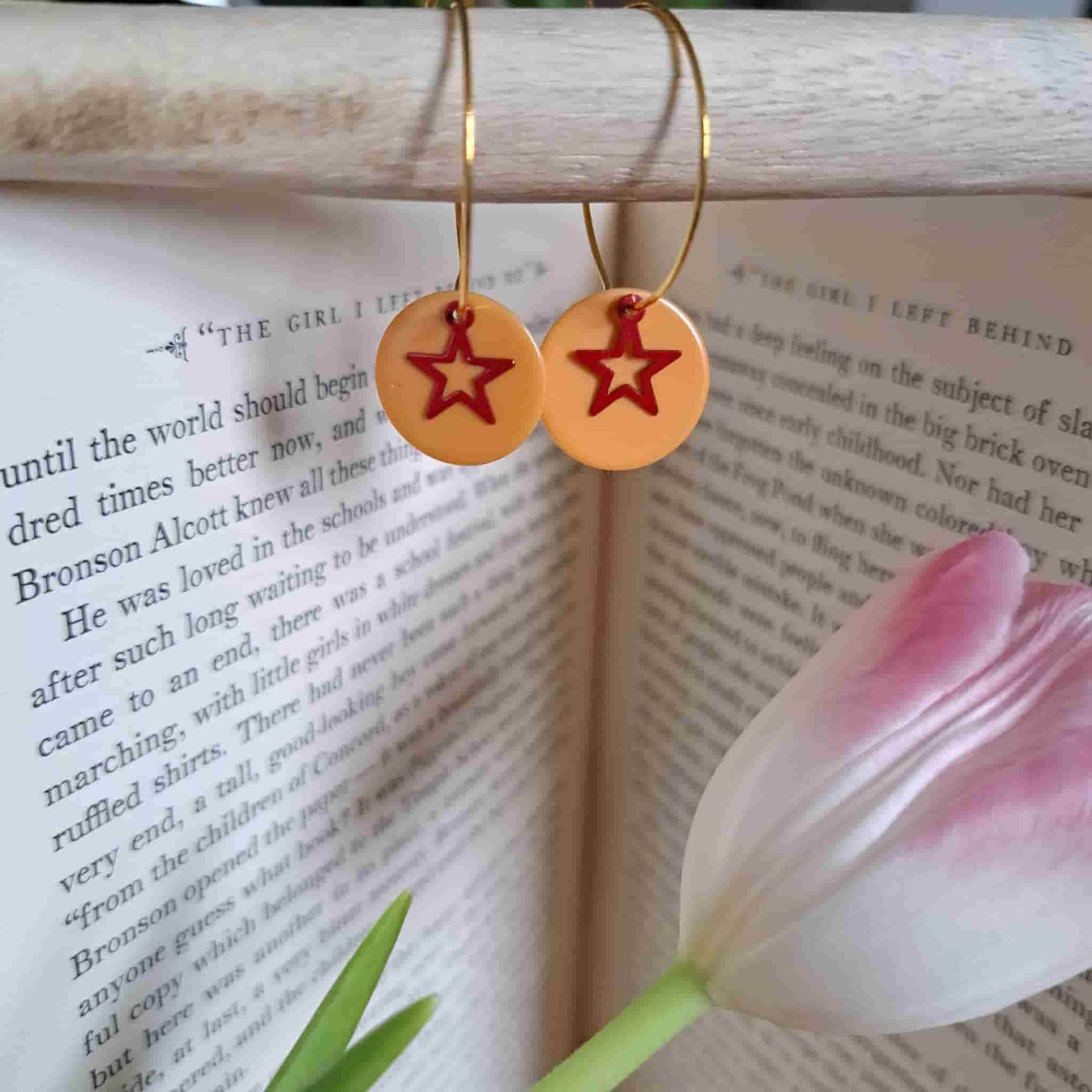 Star Hoop Earrings