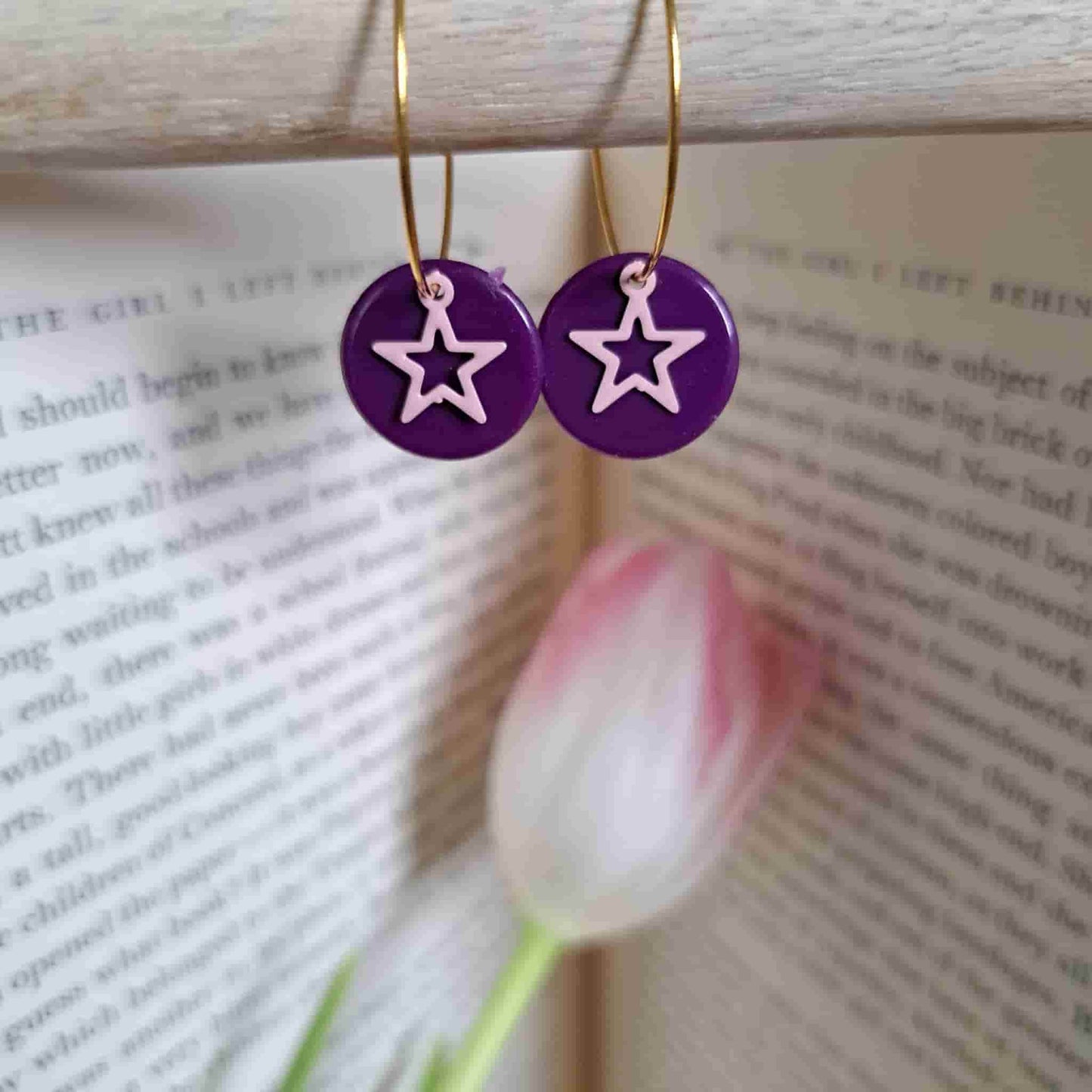 Star Hoop Earrings