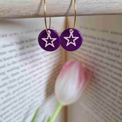 Star Hoop Earrings