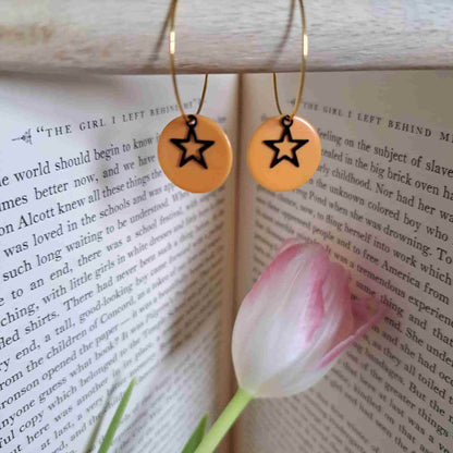 Star Hoop Earrings