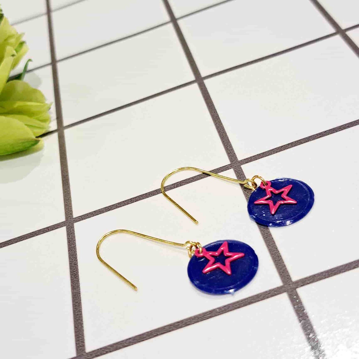 Bright Tiddlywink Star Earrings