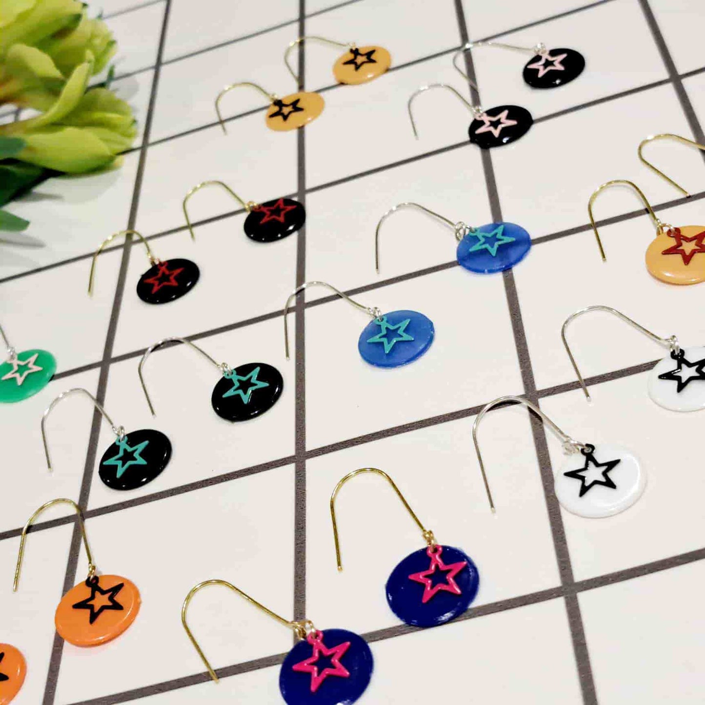 Bright Tiddlywink Star Earrings