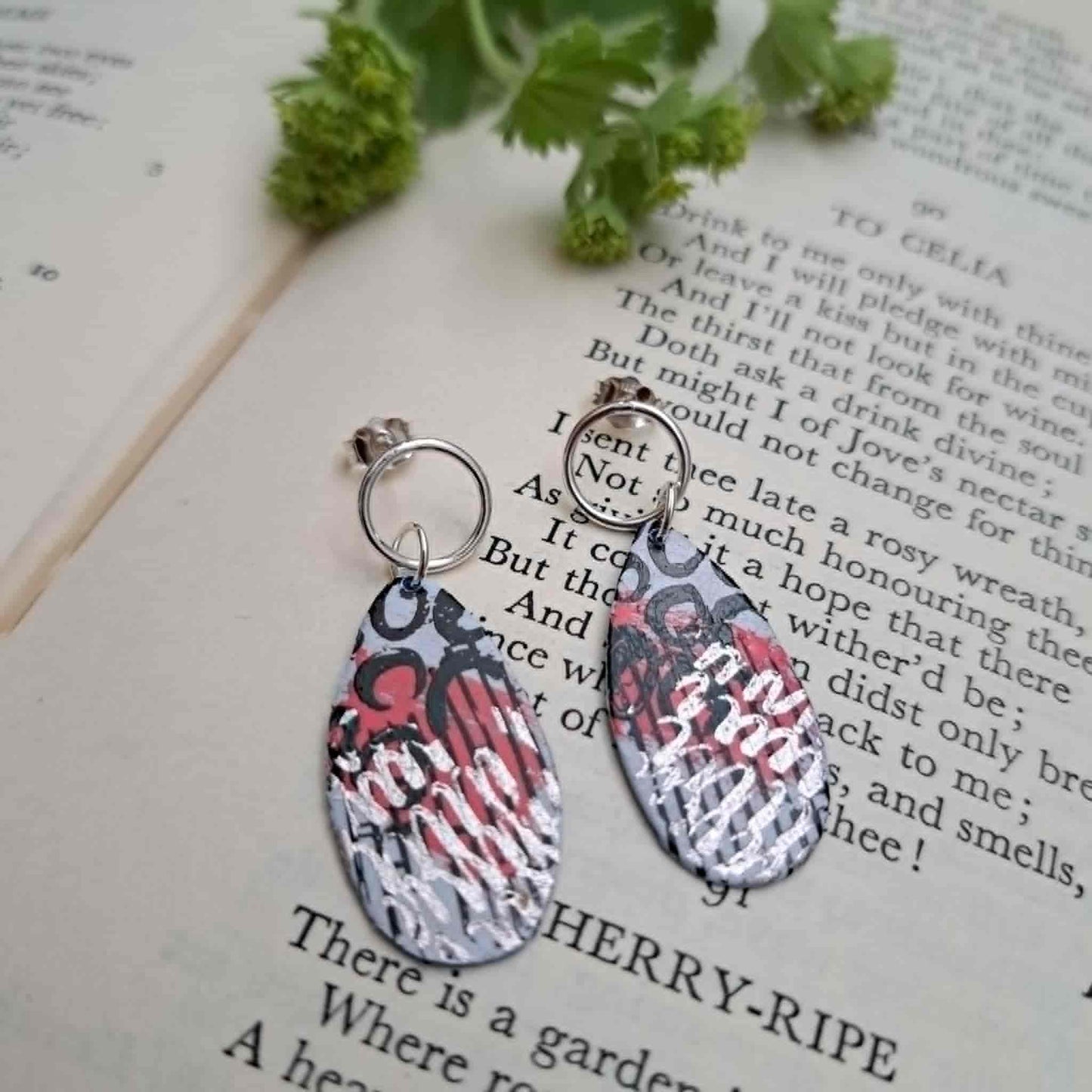 925 Sterling Silver Art Earrings