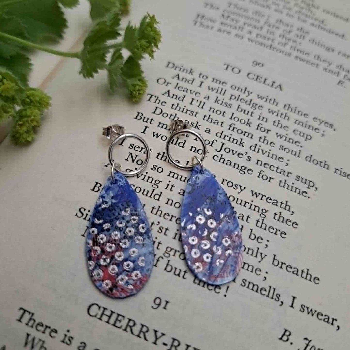 925 Sterling Silver Art Earrings