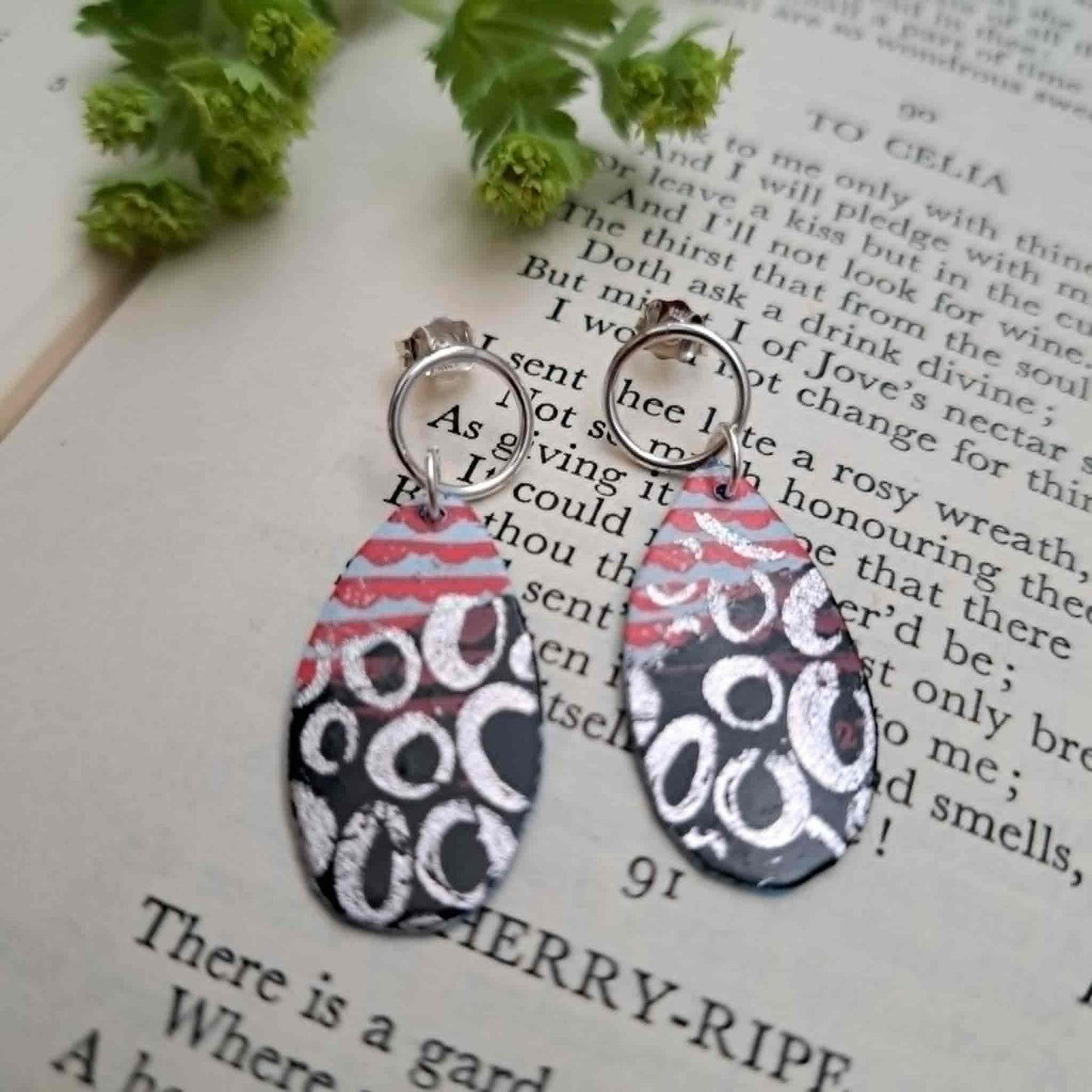 925 Sterling Silver Art Earrings