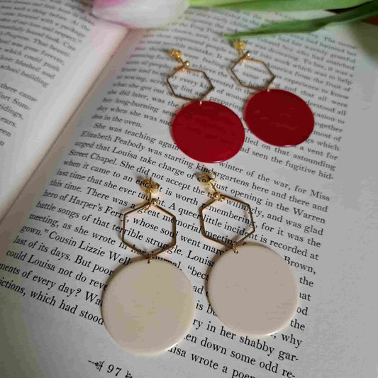 Large Hexagon Earrings